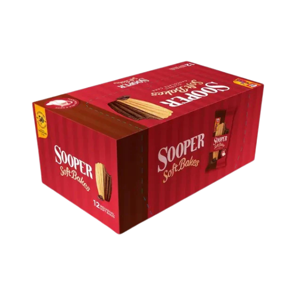 P/F SOOPER SOFT CAKE 12PC CHOCOLATE