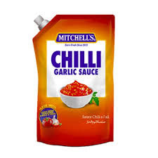 MITCHELLS CHILLI GARLIC 400G POUCH