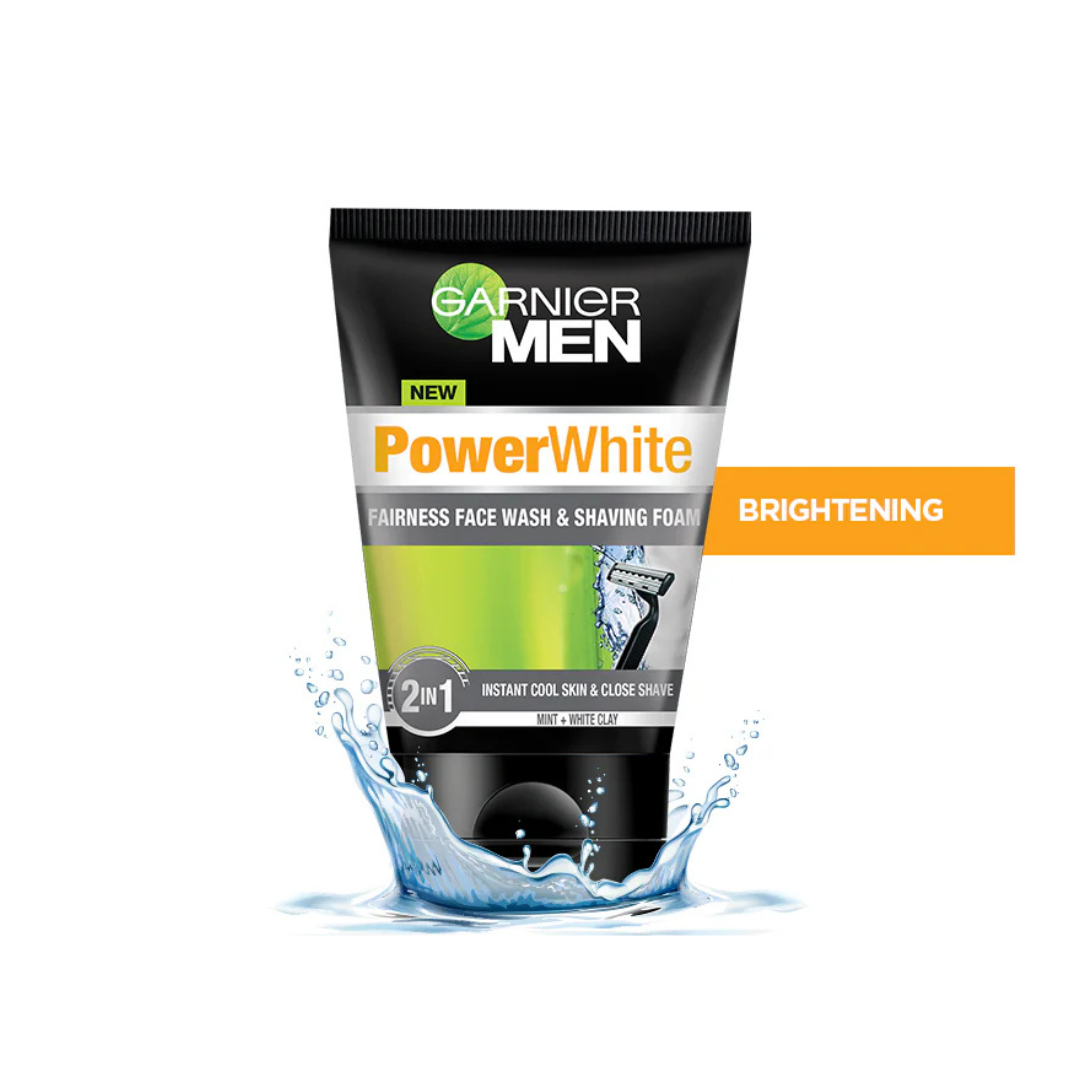 GARNIER F/W & SHAVING FOAM 100G P/WHITE