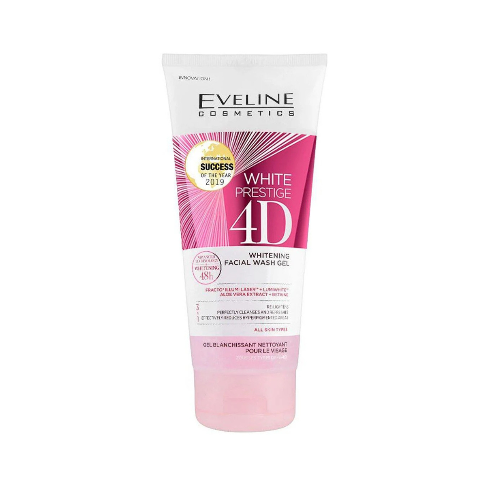 EVELINE FACIAL WASH GEL 200ML WHITE PRESTIGE 4D