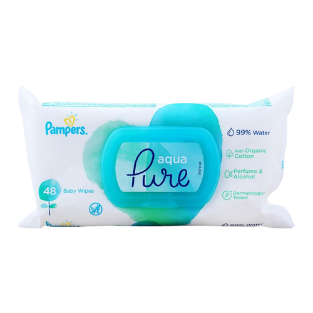 PAMPERS BABY WIPES 48PC AQUA PURE
